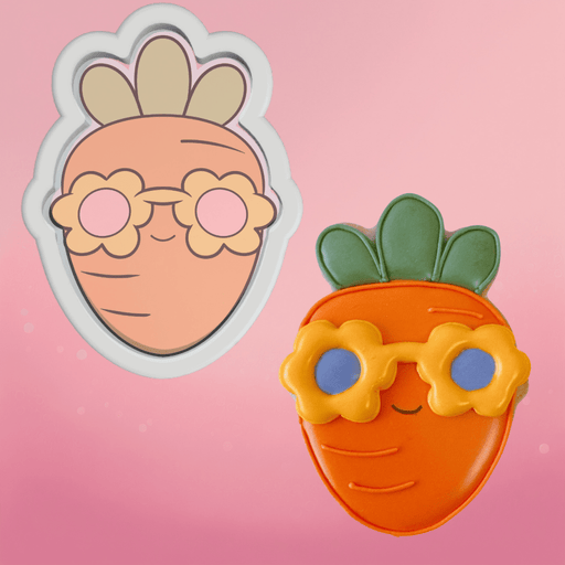 Carrot with Sunglasses Cookie Cutter - The Cookie Countess
