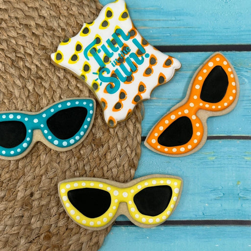 Cat Eye Sunglasses Cookie Cutter 4.5 X 3.5" - The Cookie Countess