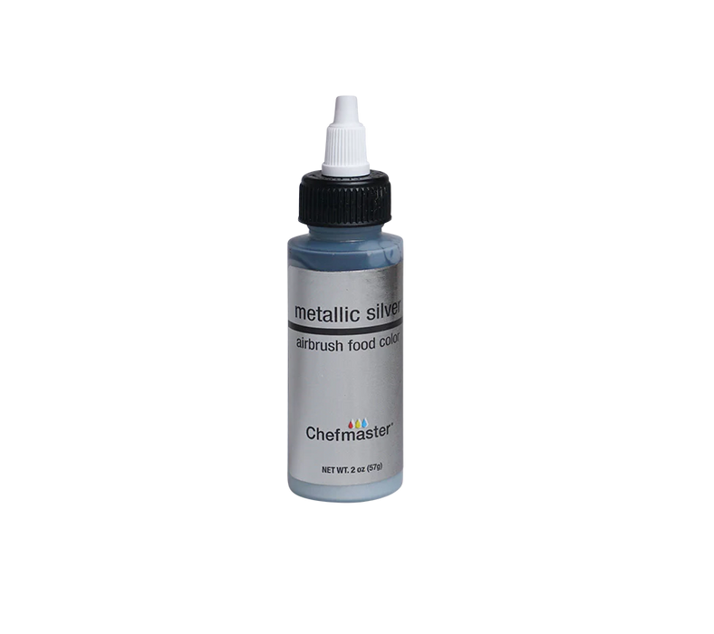 Chefmaster Airbrush Color Metallic Silver Airbrush Color  2 oz