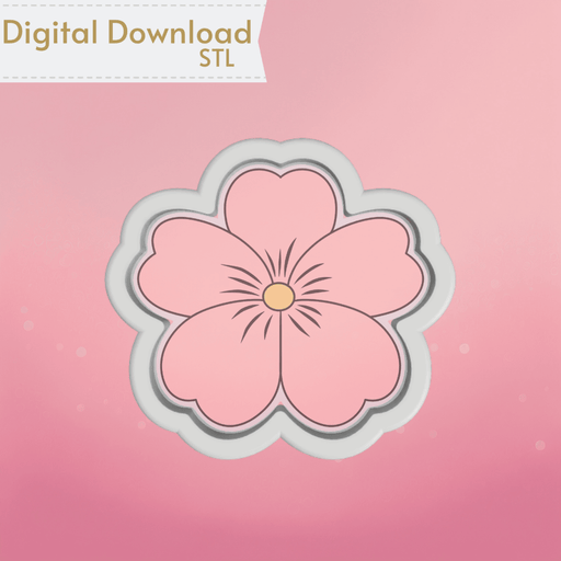 Cherry Blossom Cookie Cutter STL - The Cookie Countess