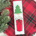 Christmas Crisscross and Dots Cookie Backer - Food Safe, Double Sided 2" x 7.5" - The Cookie Countess