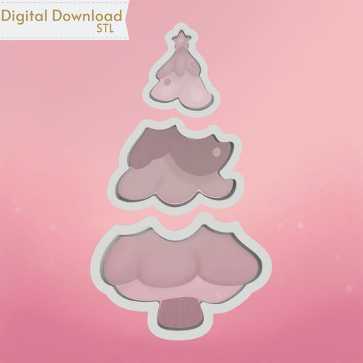 Christmas Tree 3pc Cookie Cutter STL - The Cookie Countess