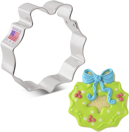 Christmas Wreath Cookie Cutter 3 1/2" - The Cookie Countess