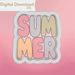 Chunky Summer Plaque Cookie Cutter STL - The Cookie Countess