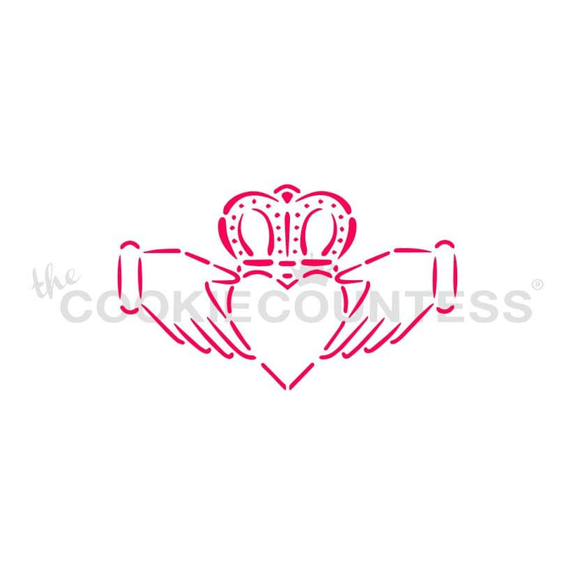 Claddagh Design Stencil — The Cookie Countess
