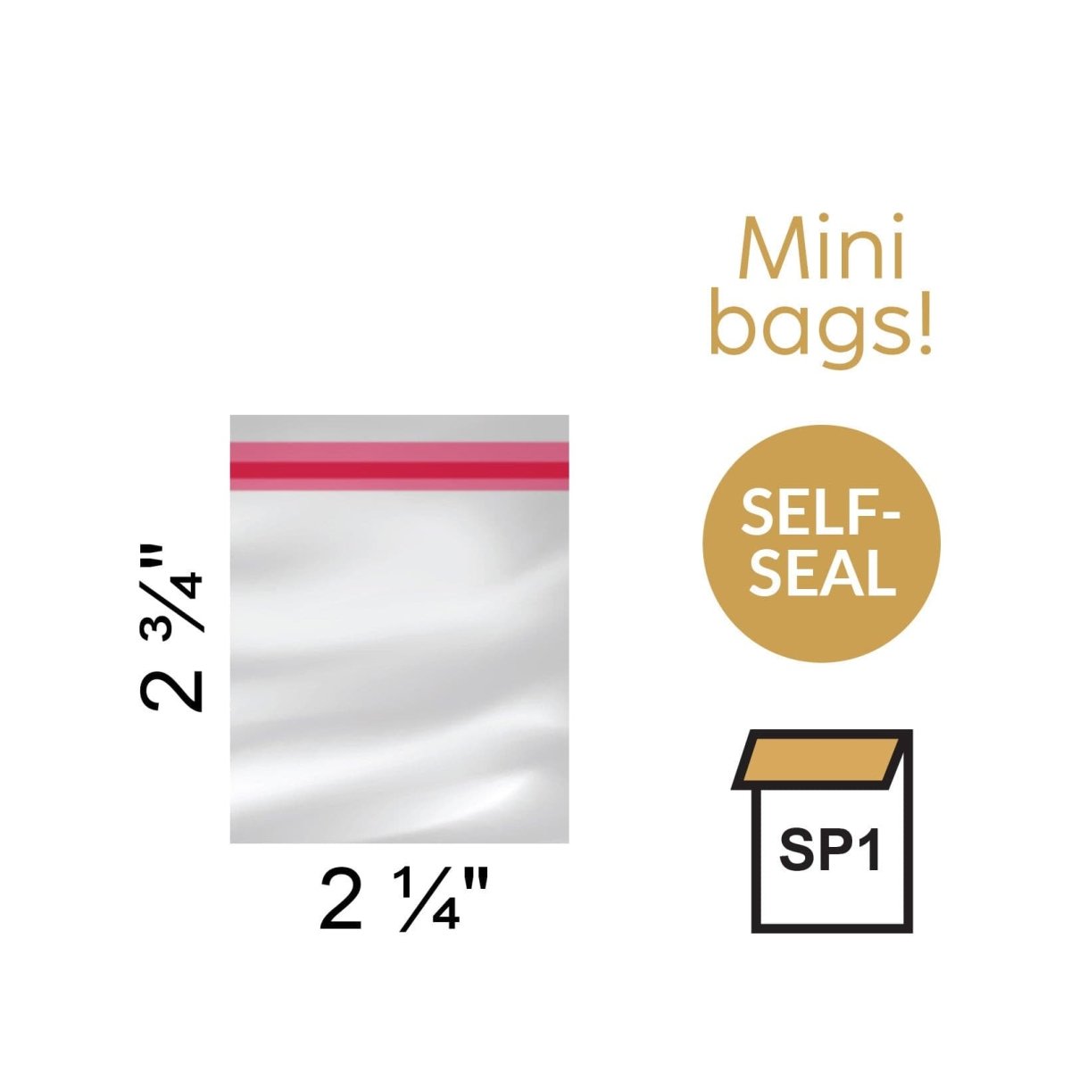 Clear Lip & Tape Bags 2 1/4 x 2 3/4" - pack of 100 — The Cookie Countess