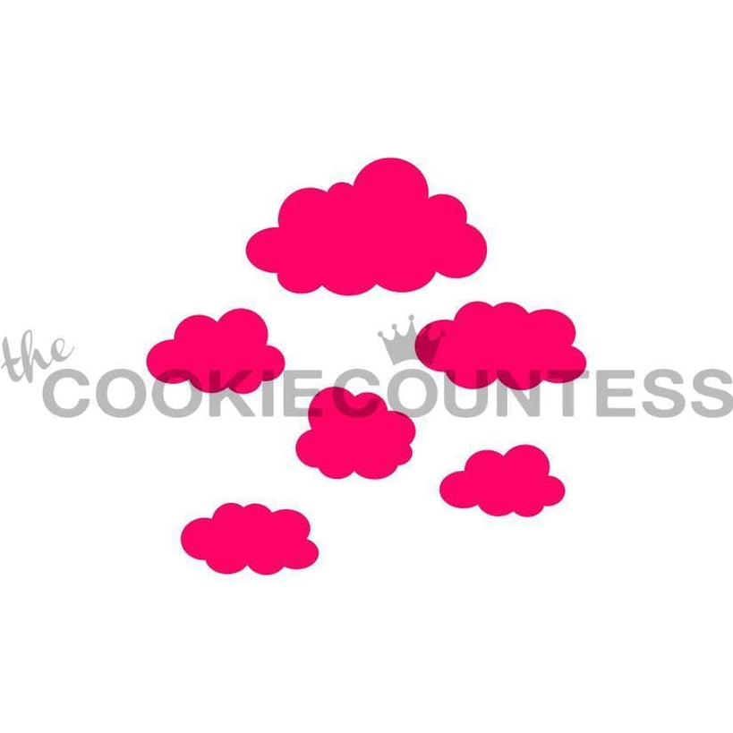 Clouds Stencil — The Cookie Countess