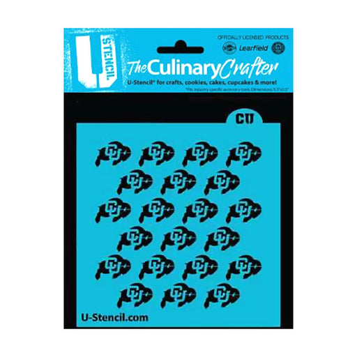 College Stencil - Colorado University Buffalo Repeat - The Cookie Countess