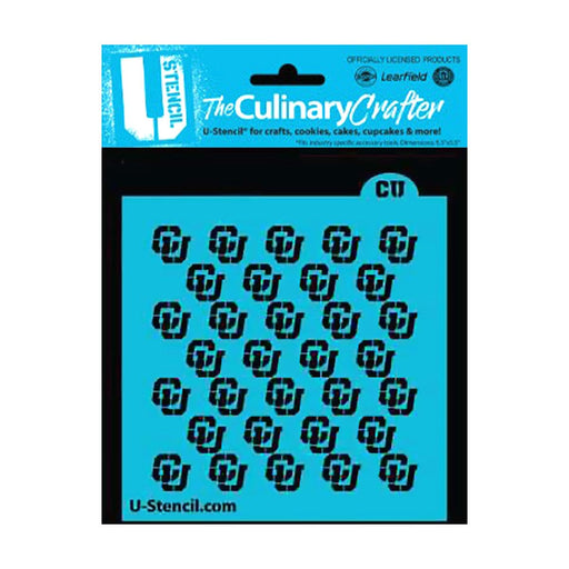 College Stencil - Colorado University CU Repeat - The Cookie Countess