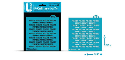 College Stencil - East Carolina University PIRATES Repeat - The Cookie Countess