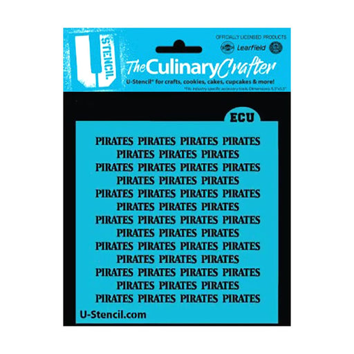 College Stencil - East Carolina University PIRATES Repeat - The Cookie Countess