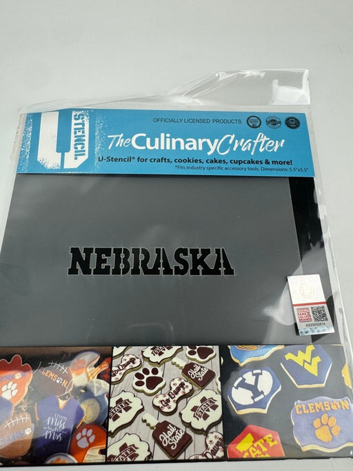 College Stencil- Nebraska - The Cookie Countess
