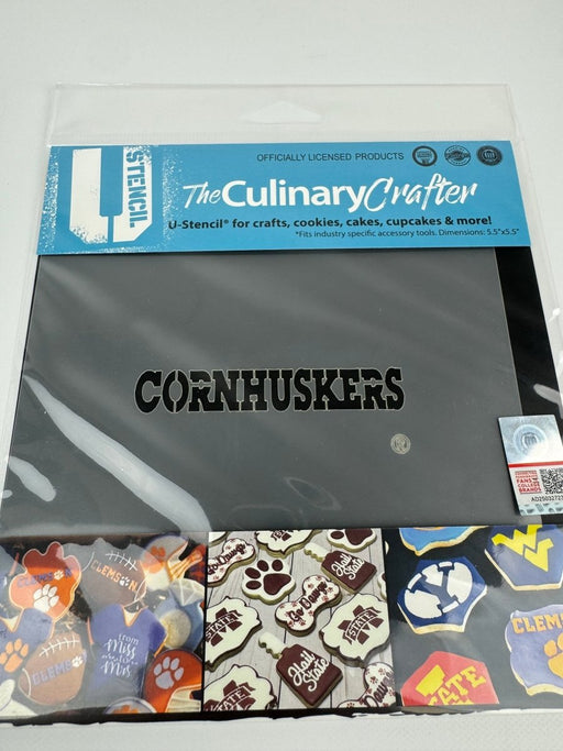 College Stencil -Nebraska Cornhuskers - The Cookie Countess