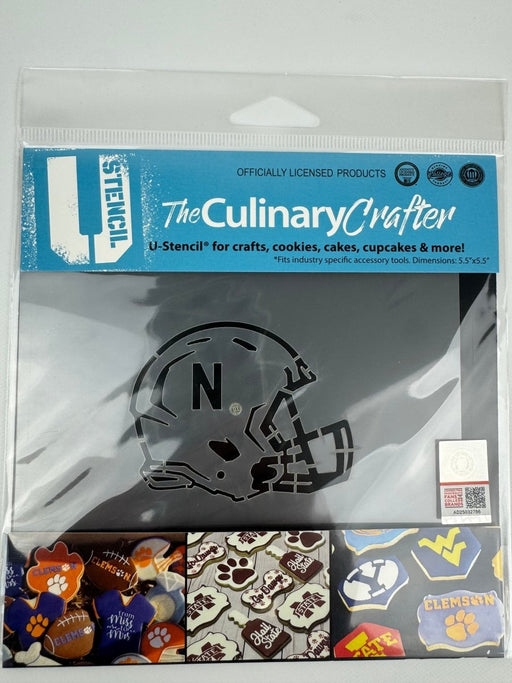 College Stencil - Nebraska Helmet - The Cookie Countess