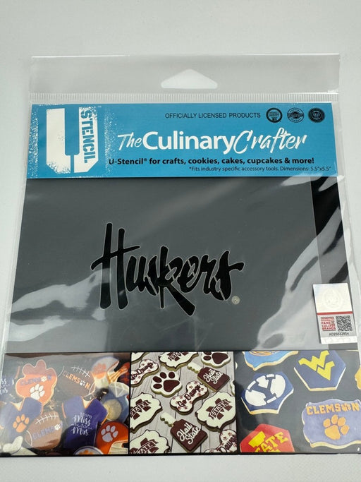 College Stencil - Nebraska Huskers - The Cookie Countess