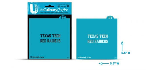 College Stencil - Texas Tech - Red Raiders - The Cookie Countess