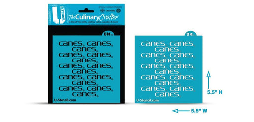 College Stencil - University of Miami Hurricanes Canes Repeat - The Cookie Countess