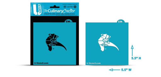 College Stencil - University of Miami - Sebastian - The Cookie Countess