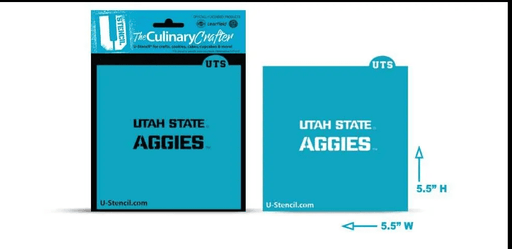 College Stencil - Utah State Aggies - The Cookie Countess