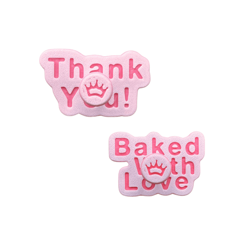 Cookie Stamp Combo "Baked With Love" & "Thank You" - The Cookie Countess