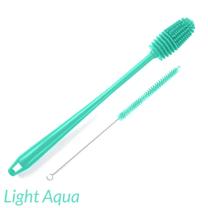 Core Home Supplies Light Aqua Bottle and Piping Tip Cleaning Brush 2pc Set
