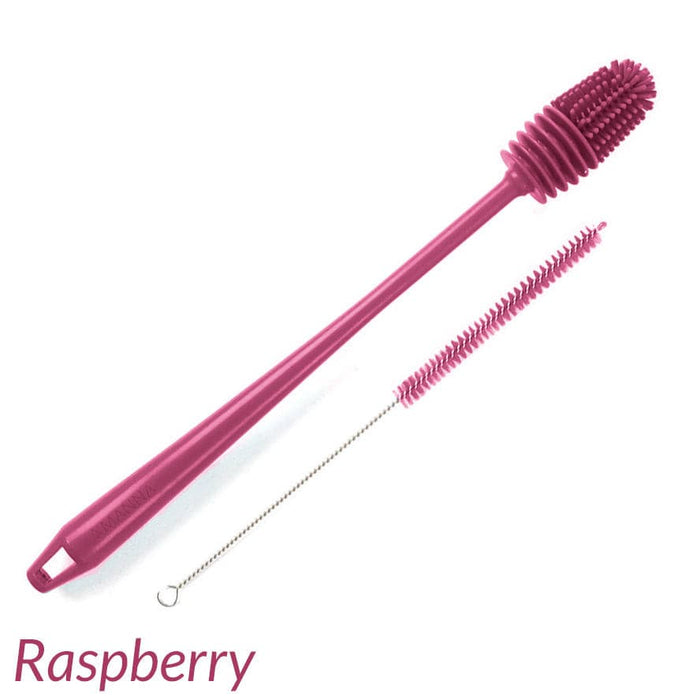 Core Home Supplies Raspberry Bottle and Piping Tip Cleaning Brush 2pc Set