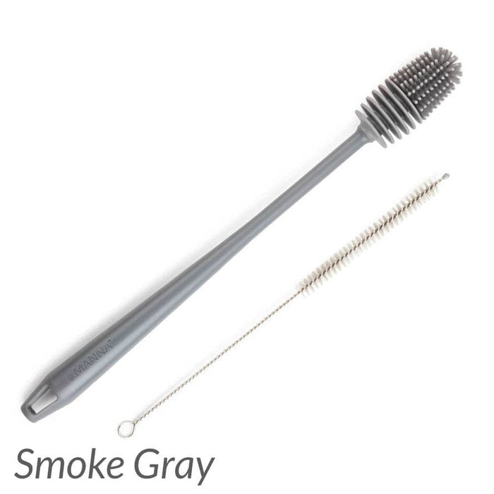 Core Home Supplies Smoke Gray Bottle and Piping Tip Cleaning Brush 2pc Set