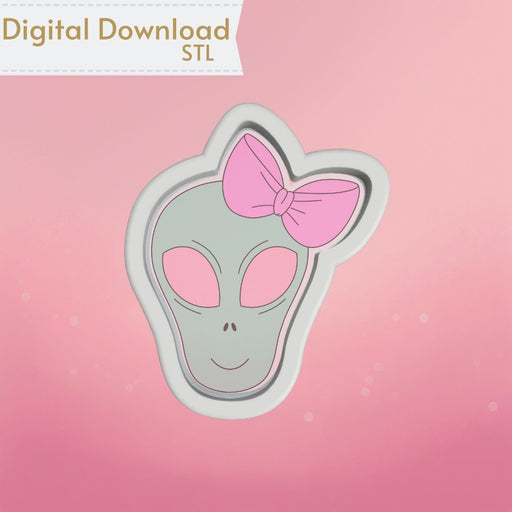 Cute Alien Cookie Cutter STL - The Cookie Countess