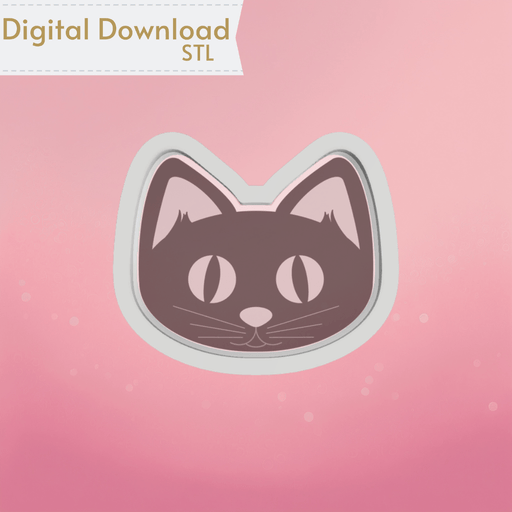 Cute Cat Cookie Cutter STL - The Cookie Countess