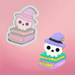 Cute Skull on Books Cookie Cutter - The Cookie Countess