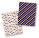 Diagonal Stripes and Halloween Pattern Cookie Backer - Food Safe, Double Sided 3.75" x 5" - The Cookie Countess