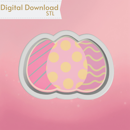 Eggs Bunch Cookie Cutter STL - The Cookie Countess