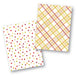 Fall Dots and Plaid Cookie Backer - Food Safe, Double Sided 3.75" x 5" - The Cookie Countess