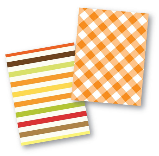 Fall Stripes and Crisscross Cookie Backer - Food Safe, Double Sided 3.75" x 5" - The Cookie Countess