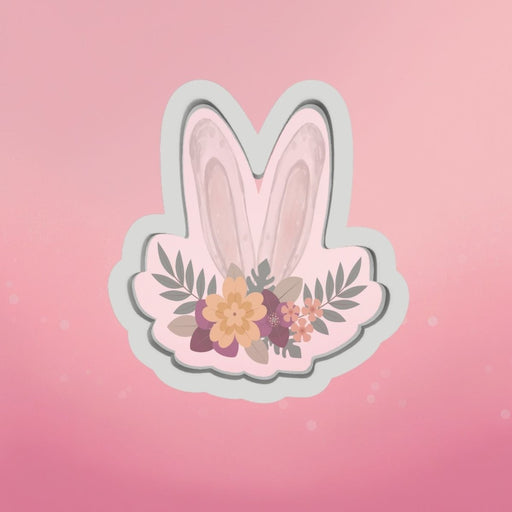 Floral Bunny Ears Cookie Cutter - The Cookie Countess