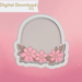 Flowers Arch Plaque Cookie Cutter STL - The Cookie Countess