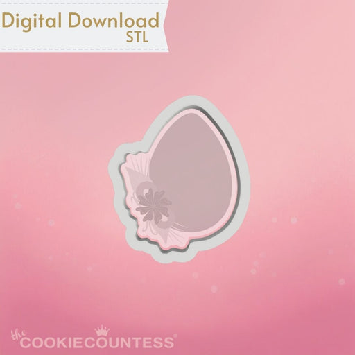 Flowers Egg Cookie Cutter STL - The Cookie Countess