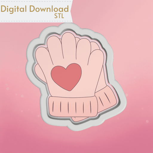 Gardening Gloves Cookie Cutter STL - The Cookie Countess