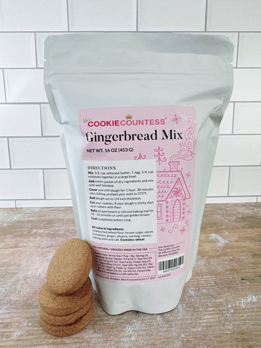 Gourmet Gingerbread Cookie Mix All Natural 1lb - The Cookie Countess
