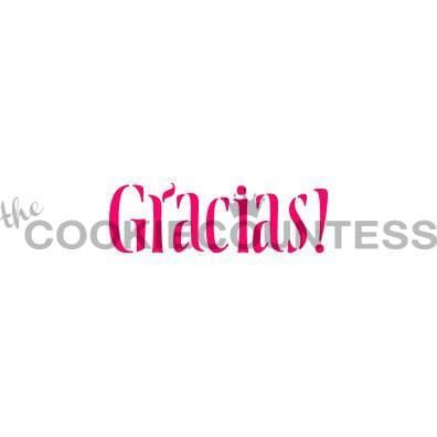 Gracias Stencil - The Cookie Countess
