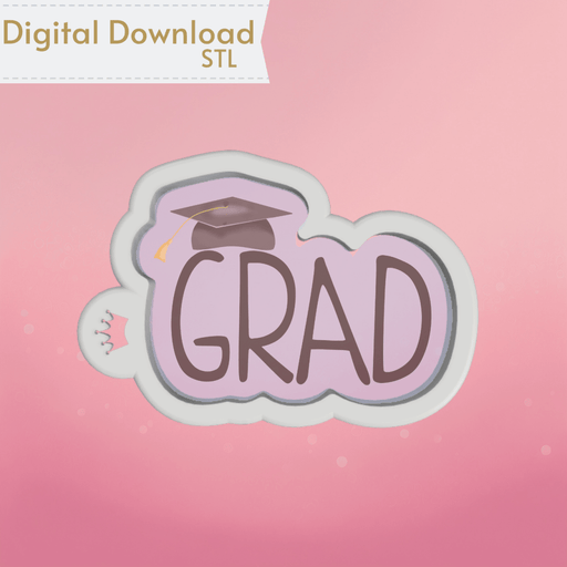 Grad with Cap Cookie Cutter STL - The Cookie Countess