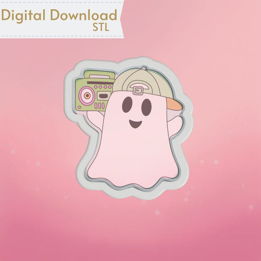 Groovy Ghost Cookie Cutter STL - The Cookie Countess