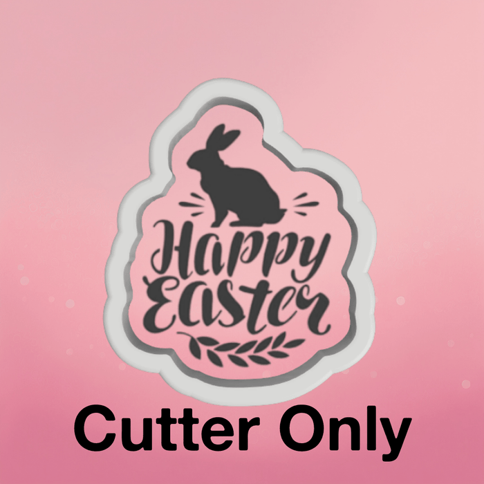 Happy Easter with Bunny Stencil — The Cookie Countess