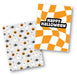 Happy Halloween and Wavy Checkerboard Cookie Backer - Food Safe, Double Sided 3.75" x 5" - The Cookie Countess