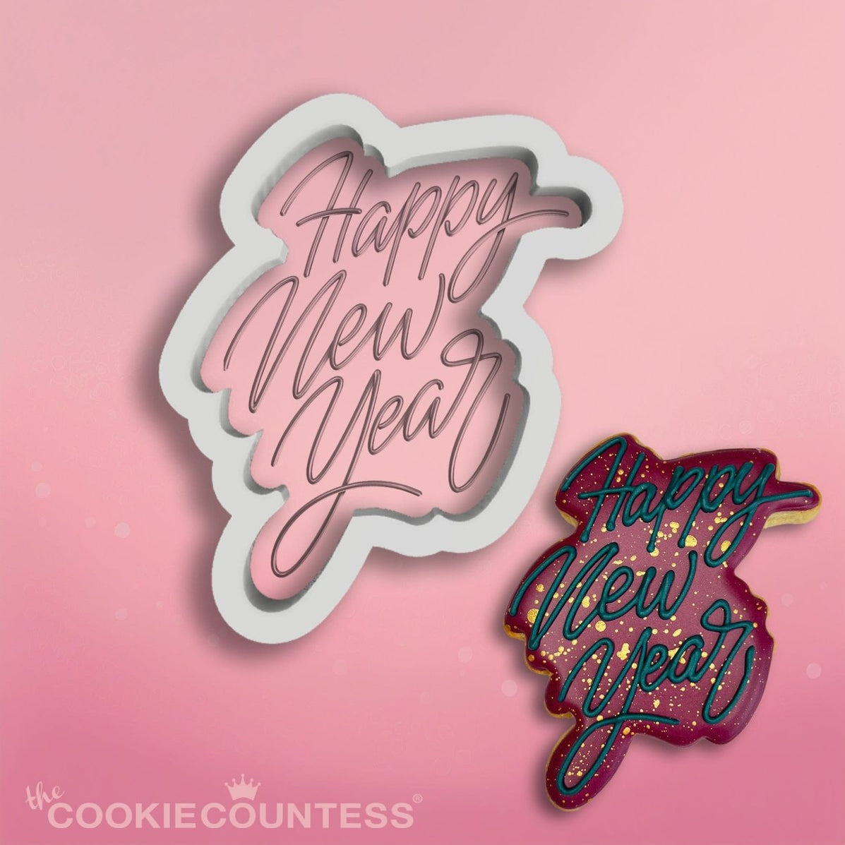 Happy New Year Cookie Cutter — The Cookie Countess
