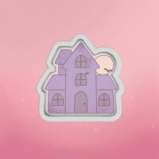 Haunted House with Moon Cookie Cutter - The Cookie Countess
