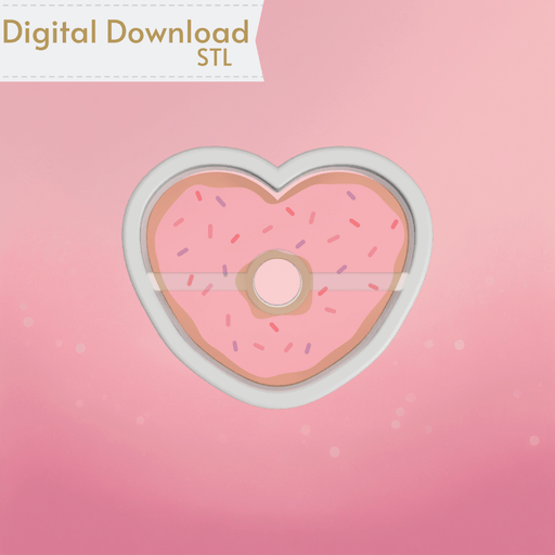 Heart Donut Cookie Cutter STL - The Cookie Countess