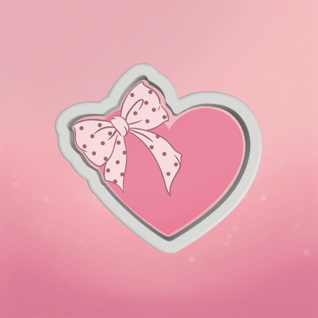 Heart with Bow - Cookie Cutter — The Cookie Countess