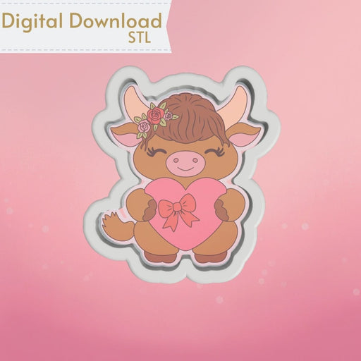 Highland Cow Cookie Cutter STL - The Cookie Countess