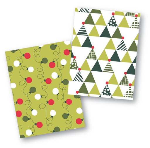 Holiday Lights and Trees Cookie Backer - Food Safe, Double Sided 3.75" x 5" - The Cookie Countess